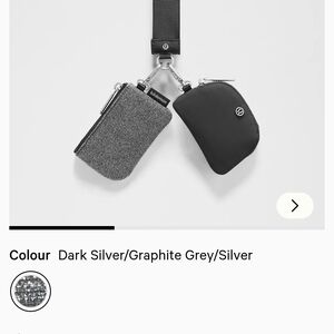 Stylish Silver and Gray Keychain And Wallet Set